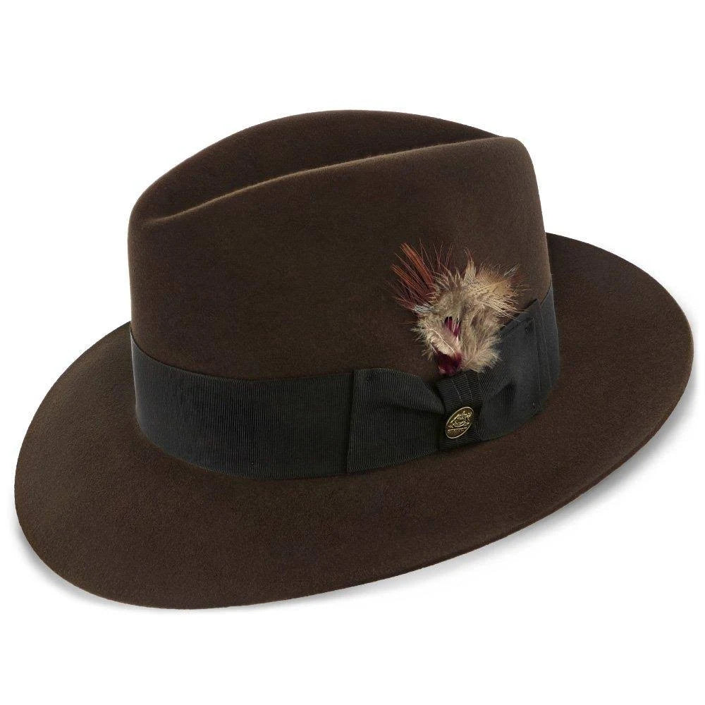 Beaver Fur Felt Fedora Hat Size 7 1/4 Caribou W409710