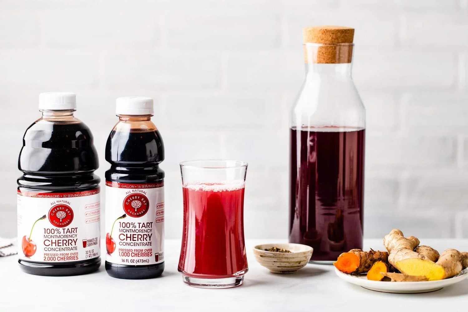 Tart Cherry Concentrate All Natural Juice 32oz Bottle Case of 2 S90625