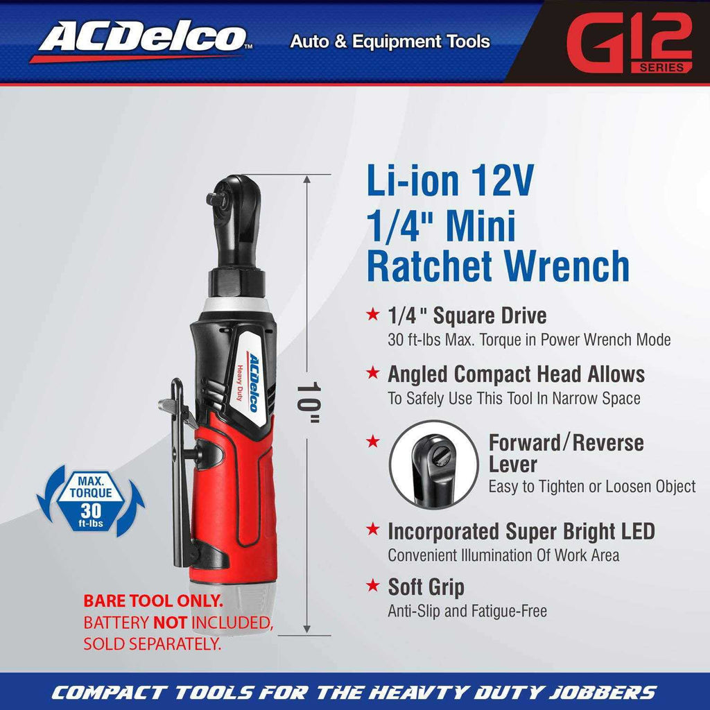 12V Cordless Li-ion 1/4 inch Ratchet Wrench G5226