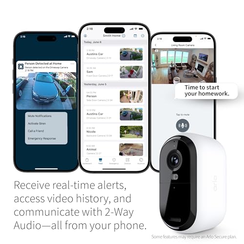 White 2K Wireless Security Camera V4365