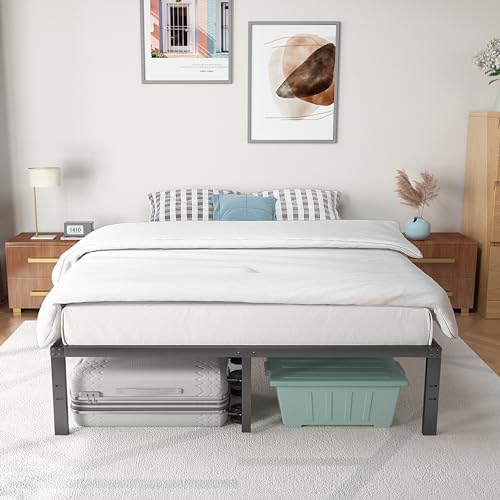 14 Inch Twin Black Metal Bed Frame W536