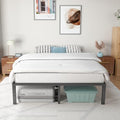 14 Inch Twin Black Metal Bed Frame W536
