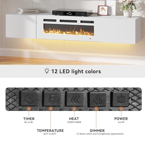 Black TV Stand with 36" Electric Fireplace Z267103
