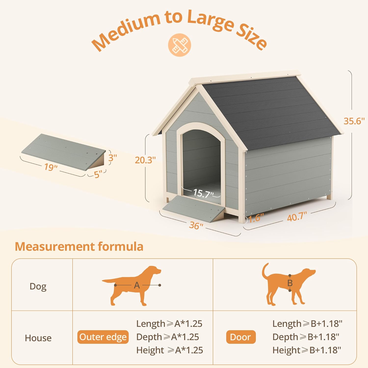 Gray Resin Dog House 40.7" H68486