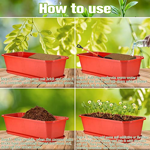 6PCS Organic Coconut Coir Bricks Potting Soil O825959