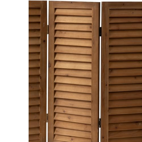 White 3 Panel Wood Folding Room Divider H9239