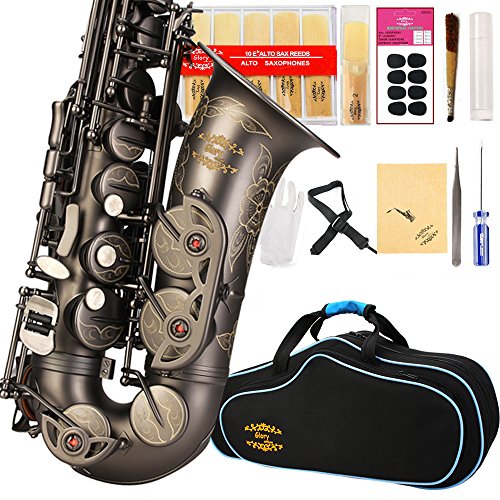 Black Lacquer E Flat Alto Saxophone with Case T416634