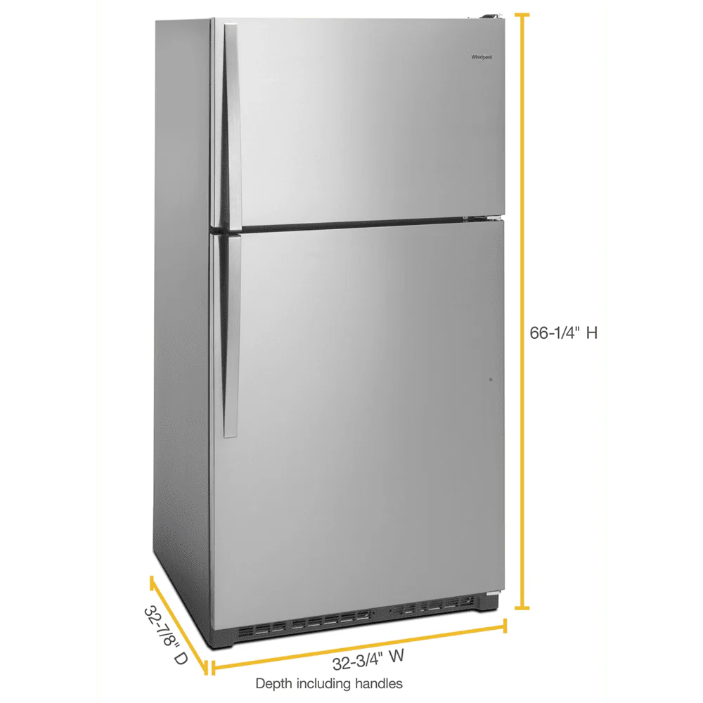 20 Cu. Ft. Stainless Top Freezer Refrigerator B163