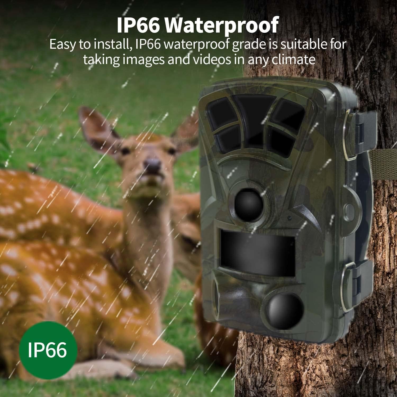 4K 32MP Trail Camera with Night Vision 65ft 110° Wide Angle U173497