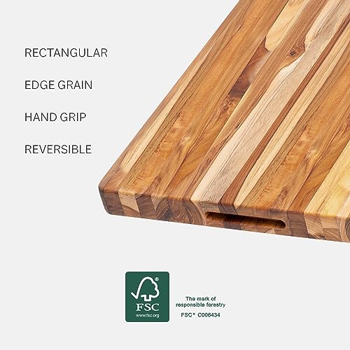 Extra Large Wood Cutting Board with Grip Handles B531212