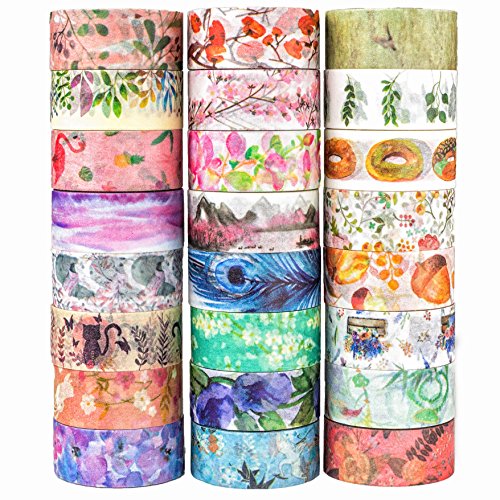 60 Rolls Washi Tape Set, Decorative Adhesive Masking Tape, Each Roll 5.4yd Total 328yd M1396
