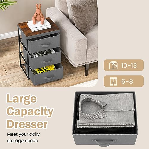 Black Fabric Dresser Set of 2 with 2 Drawers A12136