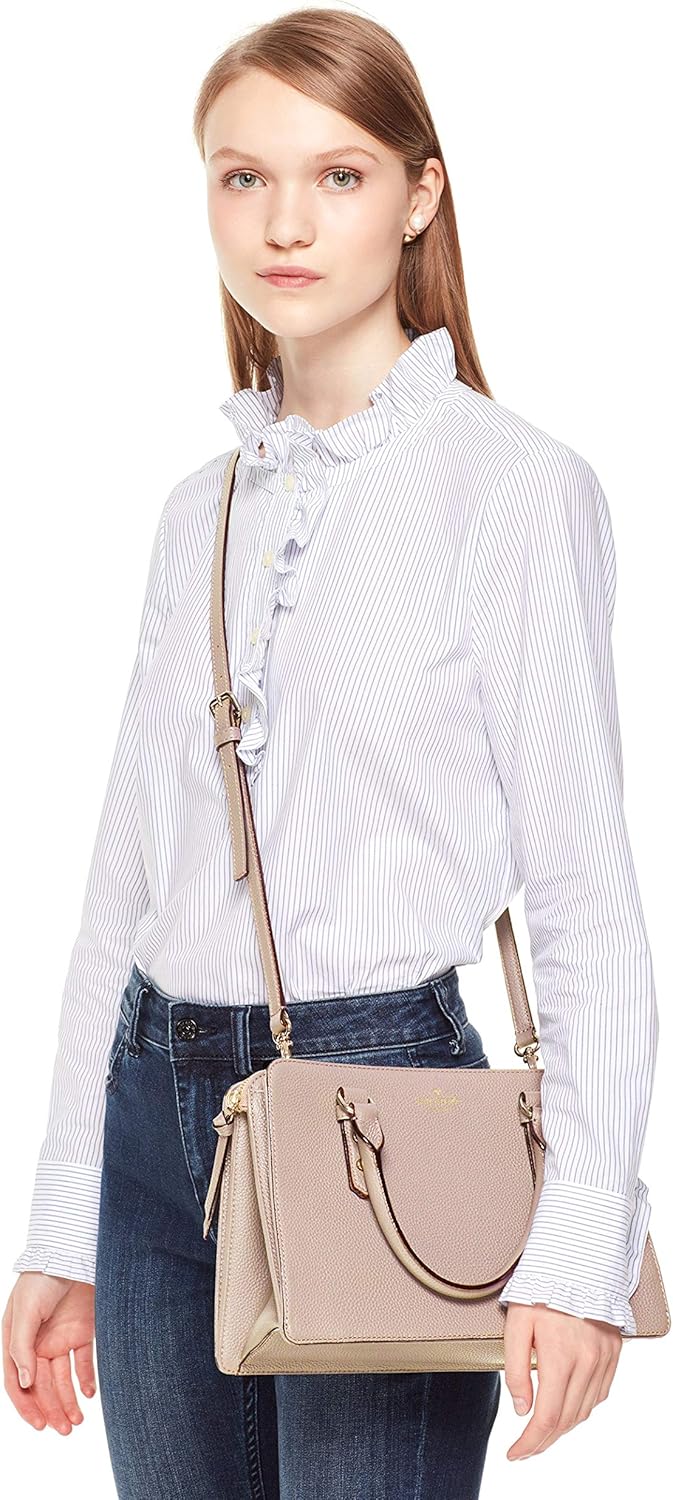 Leather Crossbody Bag Purse Handbag (warm beige) E599