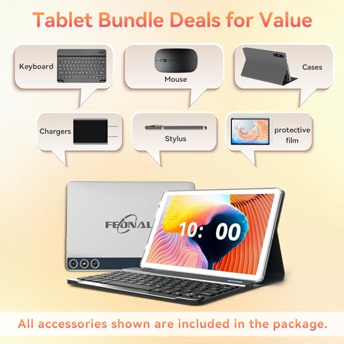 Android 14 Tablet, Octa-Core 5G WiFi, 128GB ROM 14GB RAM, 1TB Expand, 13MP+8MP Dual Camera I592