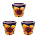 Set of 3 Hand-Painted Talavera Planters P3041