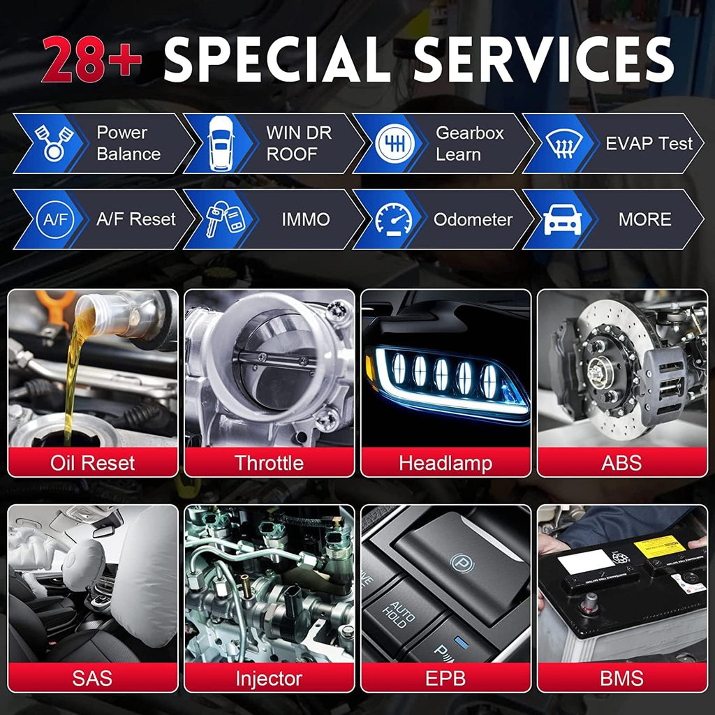 2023 New Bidirectional Scanner with Non-OBDII Adapter Kit T735
