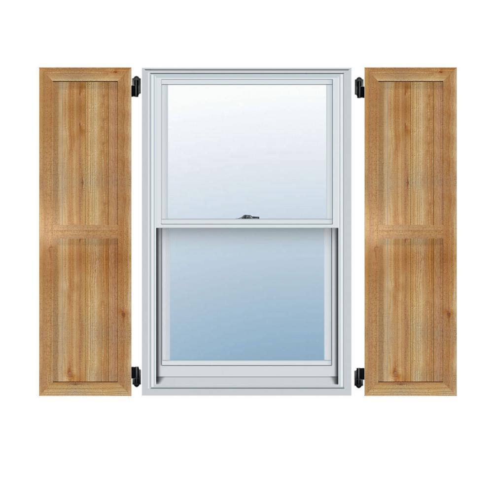Rough Sawn Western Red Cedar Board-n-Batten Shutters (Per Pair) X53191