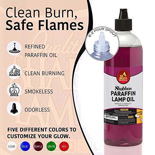Red Smokeless Odorless Clean Burning Paraffin Lamp Oil 32oz O29174