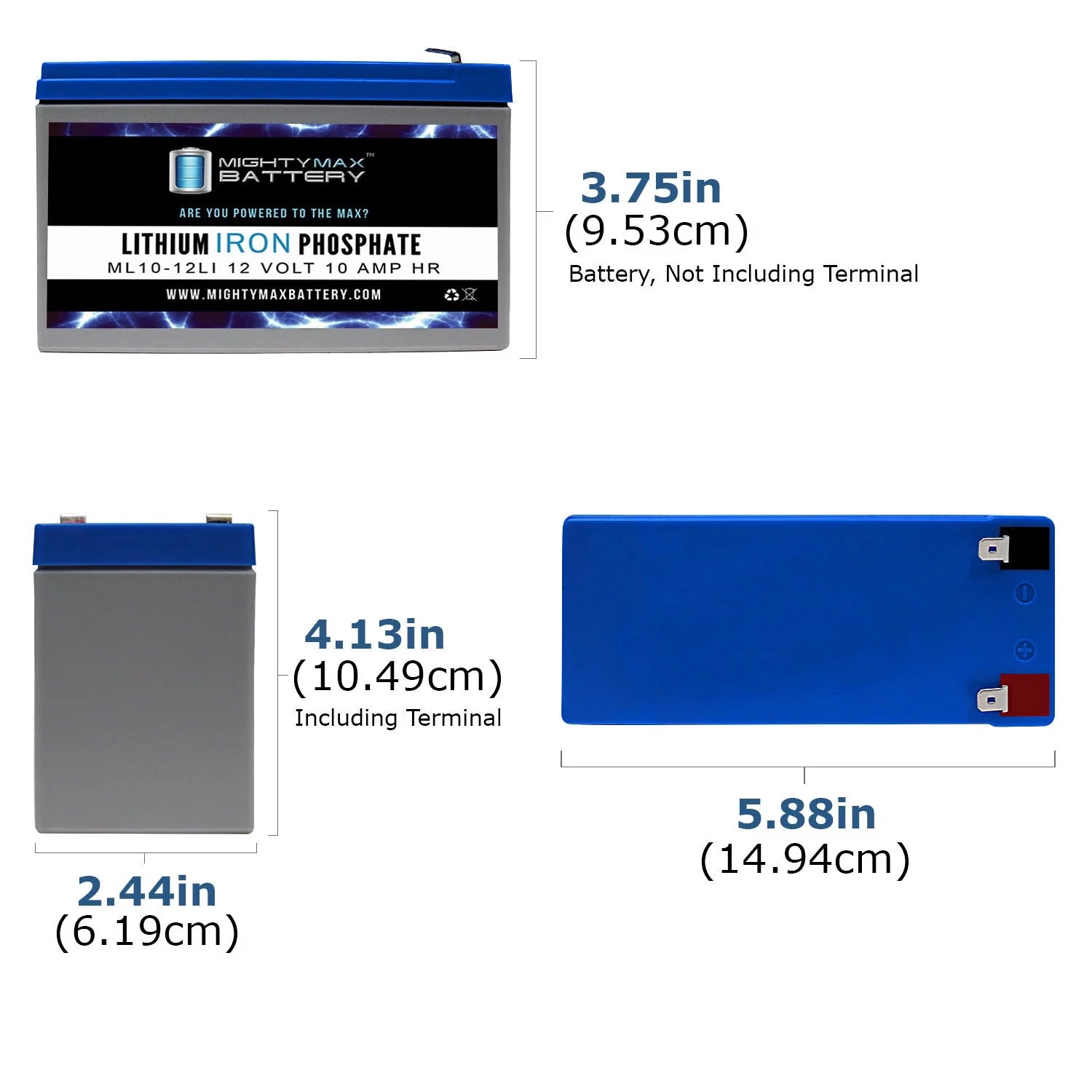 12V 10AH Lithium Replacement Battery - 2 Pack K34295