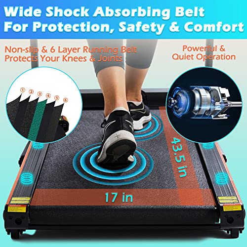 Electric Folding Incline Treadmill with Bluetooth Smart APP U11407