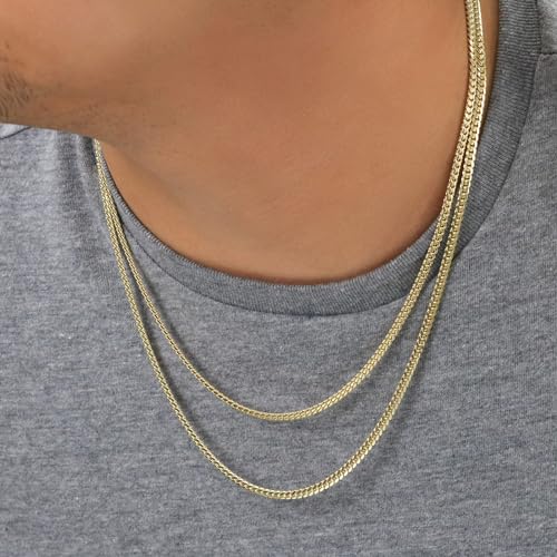 14k Yellow Gold Solid Miami Cuban Link Chain Necklace E348015