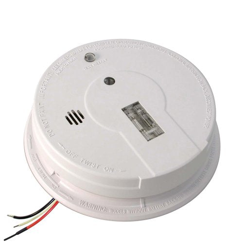 Hardwired Smoke Detector with Safety Light, 9-Volt Battery Backup B321