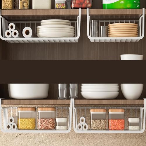 Large Black Under Shelf Wire Basket O7609