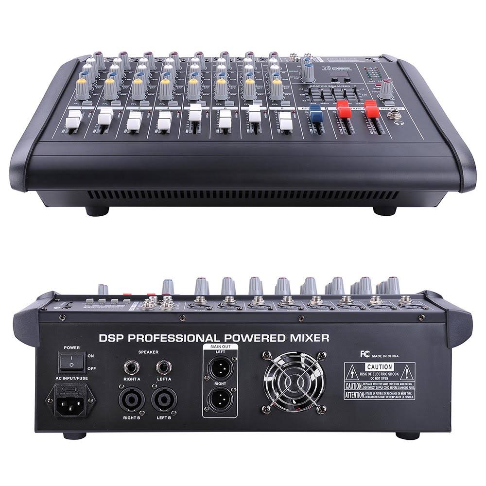 8 Channel Powered Mixer Amplifier with USB Slot B589