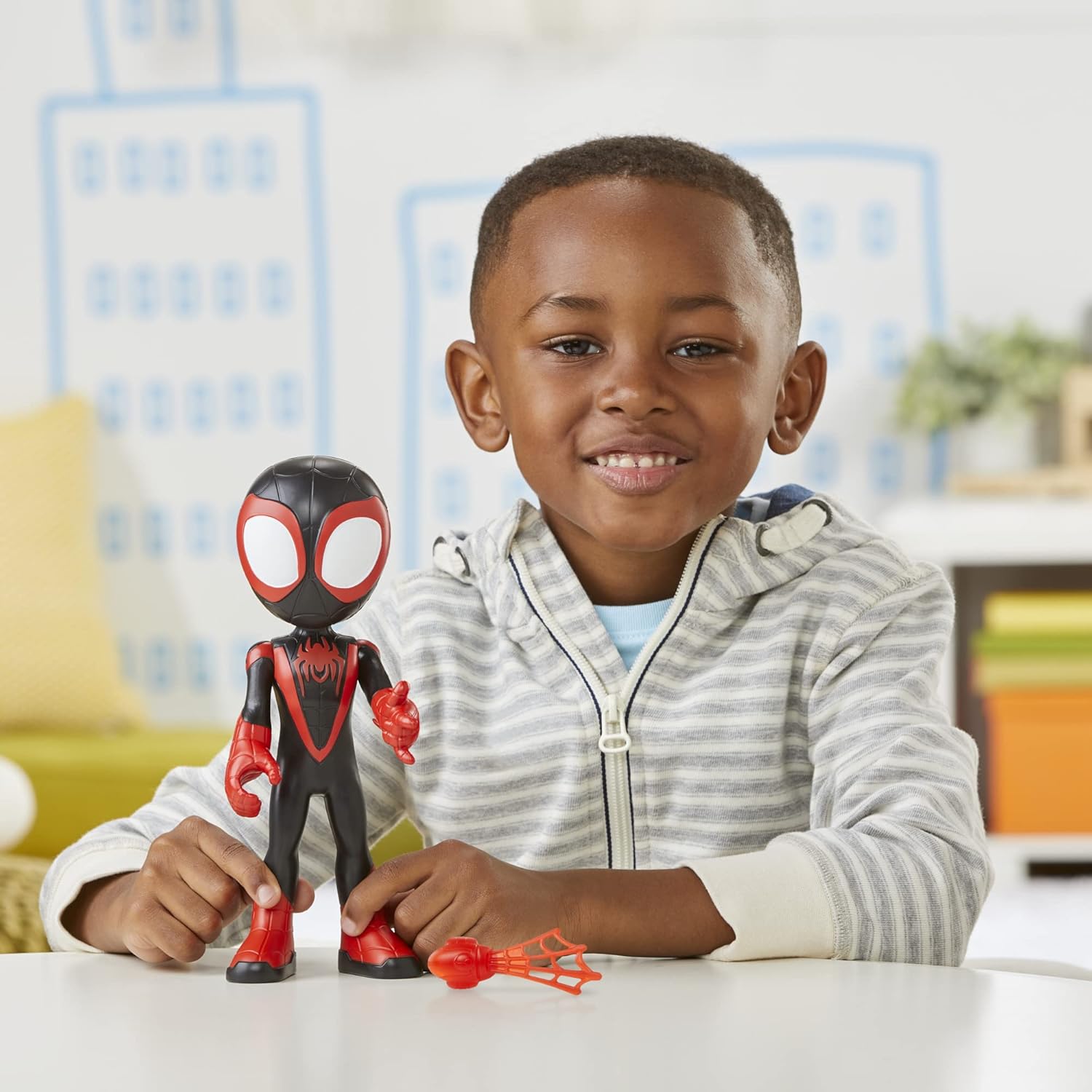 Spidey and His Amazing Friends Supersized Miles Morales: Spider-Man 9-inch Action Figure H129405