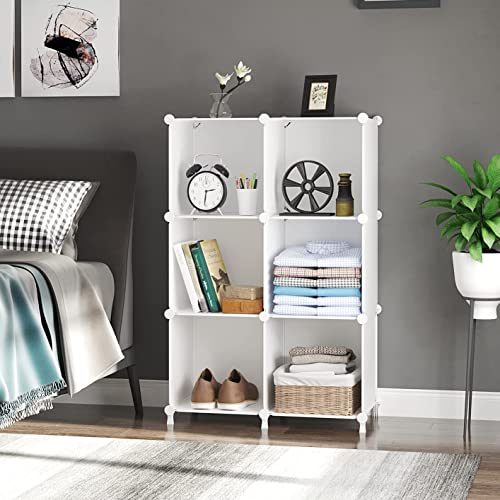 6 Cube Translucent Plastic Storage Organizer T145