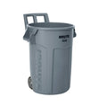 32 Gal Gray Vented Wheeled Trash Container W600348