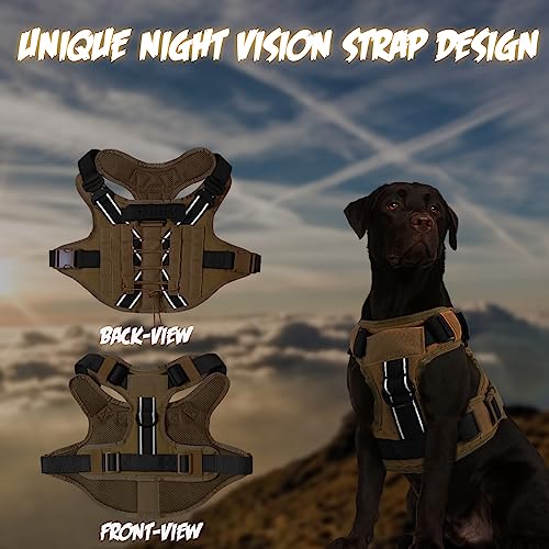 Black Heavy Duty Tactical Dog Harness with Handle D14307