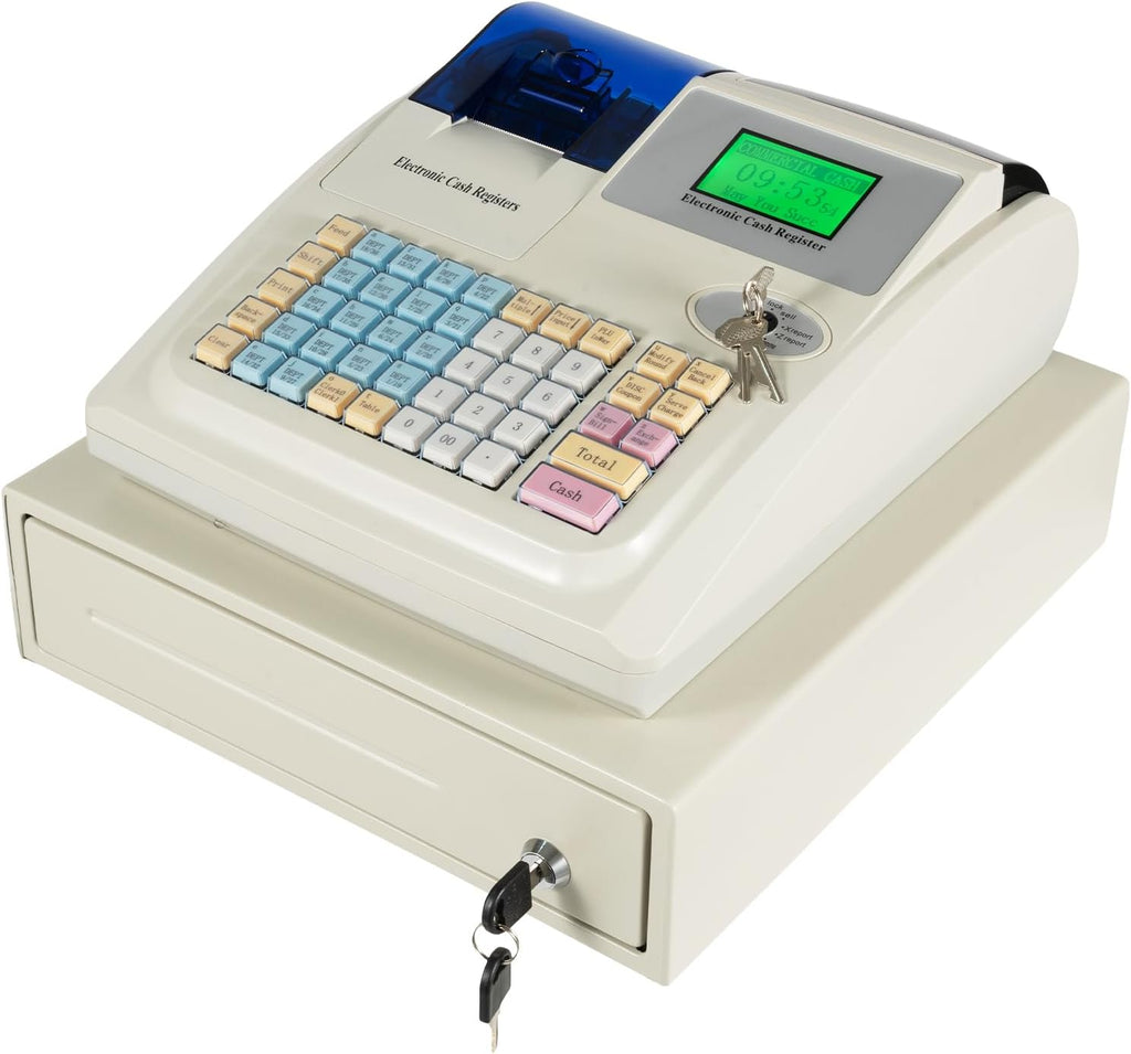 Small Business Electronic Cash Register with Thermal Printer and Cash Drawer E608112