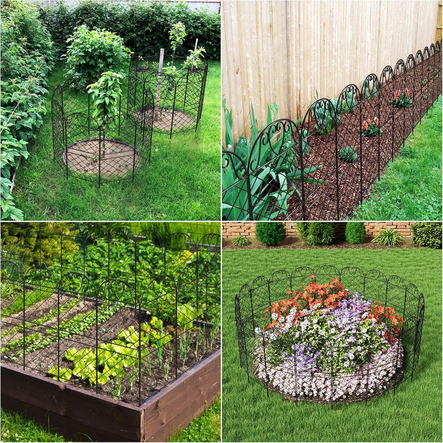 10 Panels Rustproof Metal Wire Garden Fence G567
