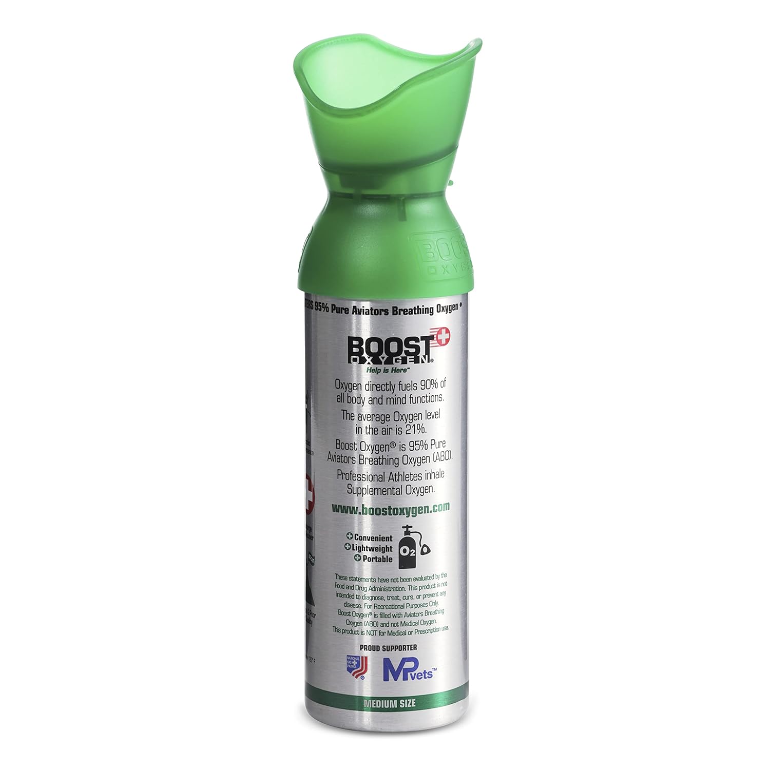 5 Liter Natural Pure Canned Supplemental Oxygen Bottle with Built in Mouthpiece (5 Pack) O2395