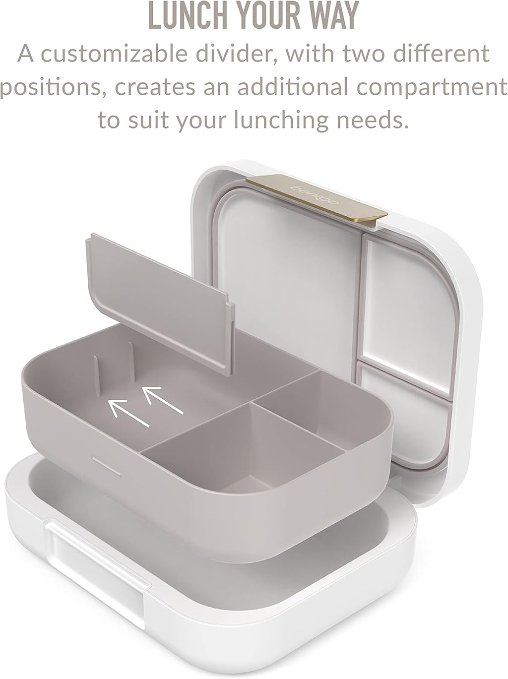 White Lunch Box Set With Reusable Snack Cup F556