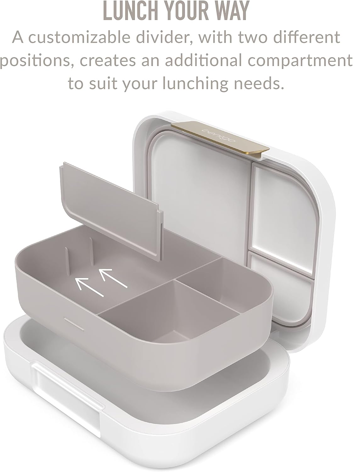 White Lunch Box Set With Reusable Snack Cup F556