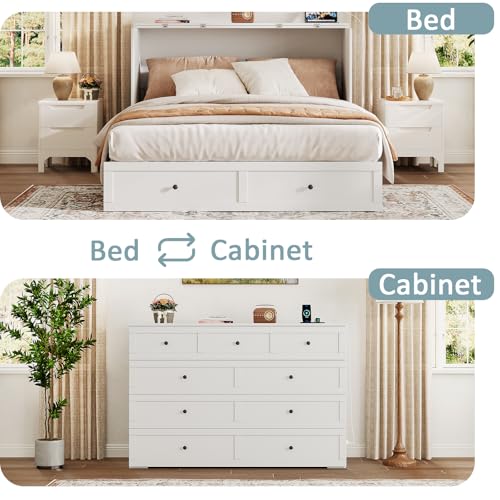 Queen Murphy Bed with Storage X6444