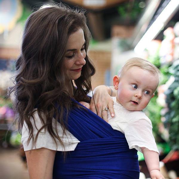 Grey Dark Blue Adjustable Wrap Baby Carrier T60101