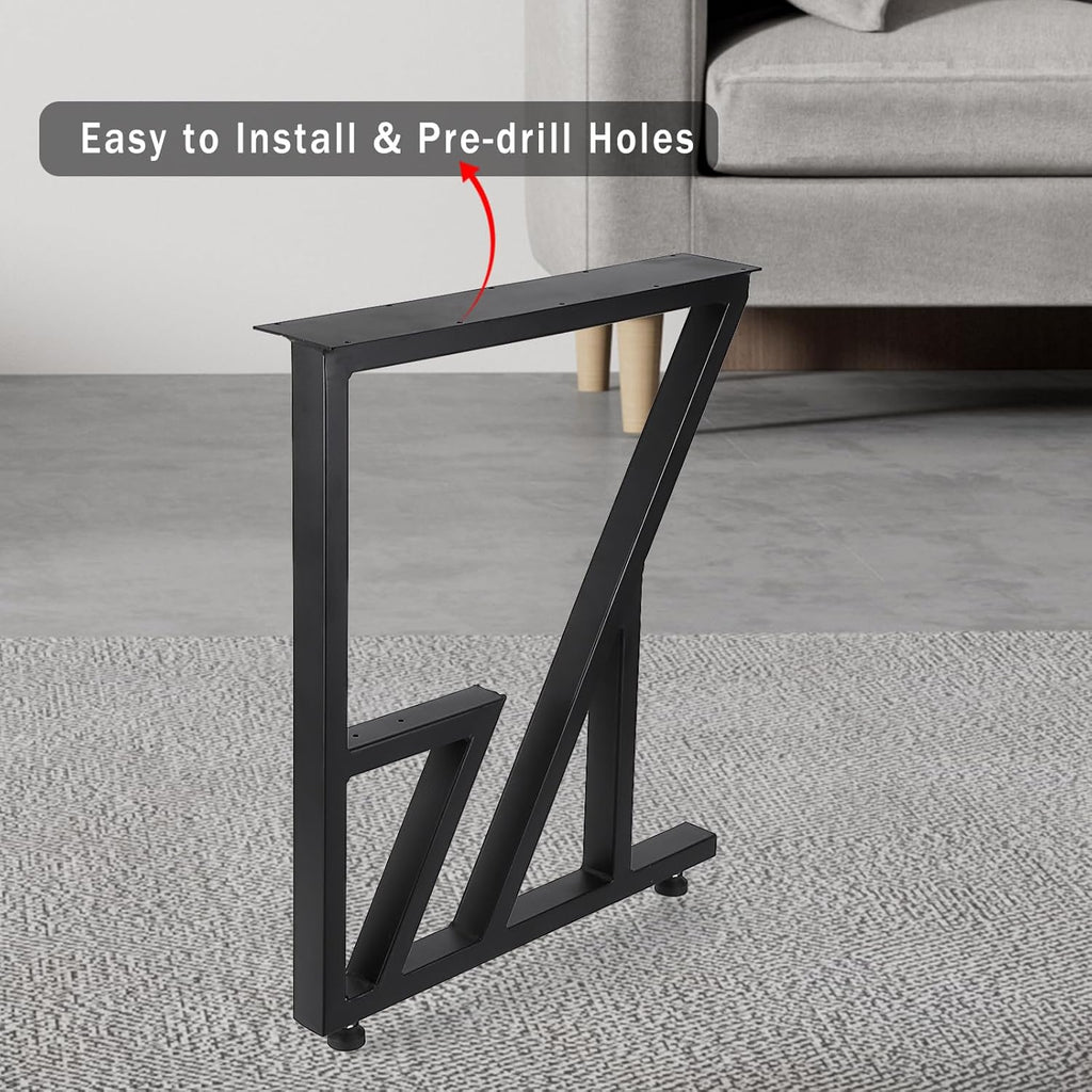 Black Heavy Duty Metal Table Legs 28"x124" (2PCS) H52280