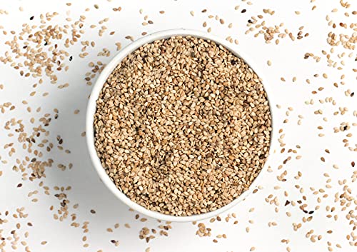 Unhulled Sesame Seeds, 2 Pounds – Whole Natural Raw White Sesame Seeds T67856