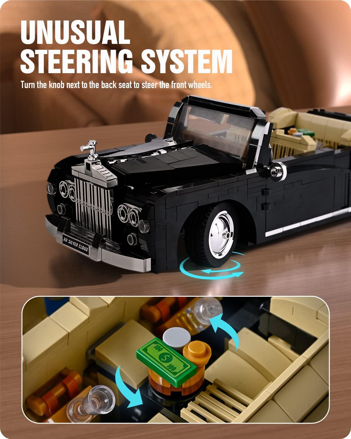 Retro Car Building Blocks Model (1096 Pcs) D537056