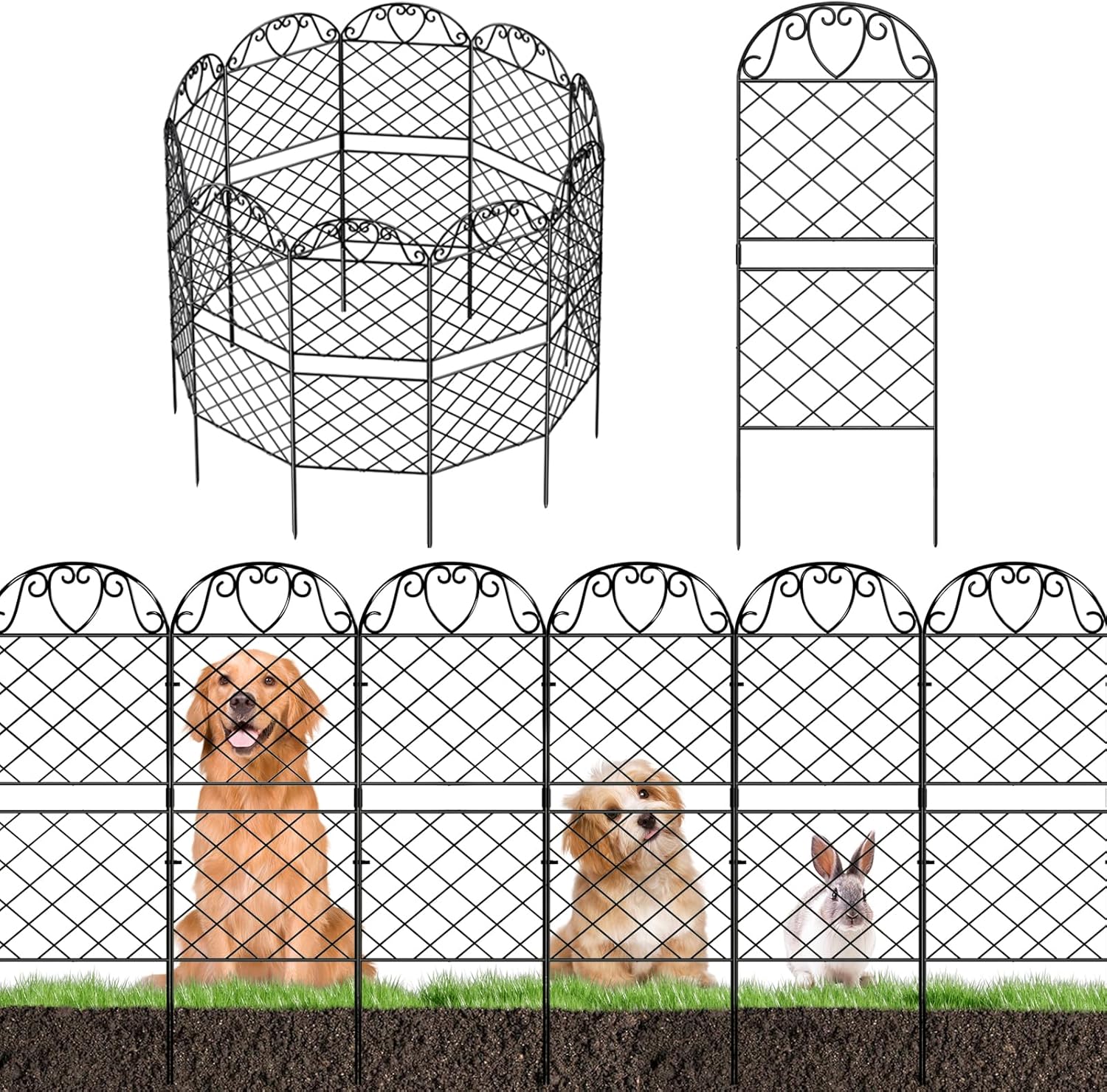 10 Panels Rustproof Metal Wire Garden Fence G567
