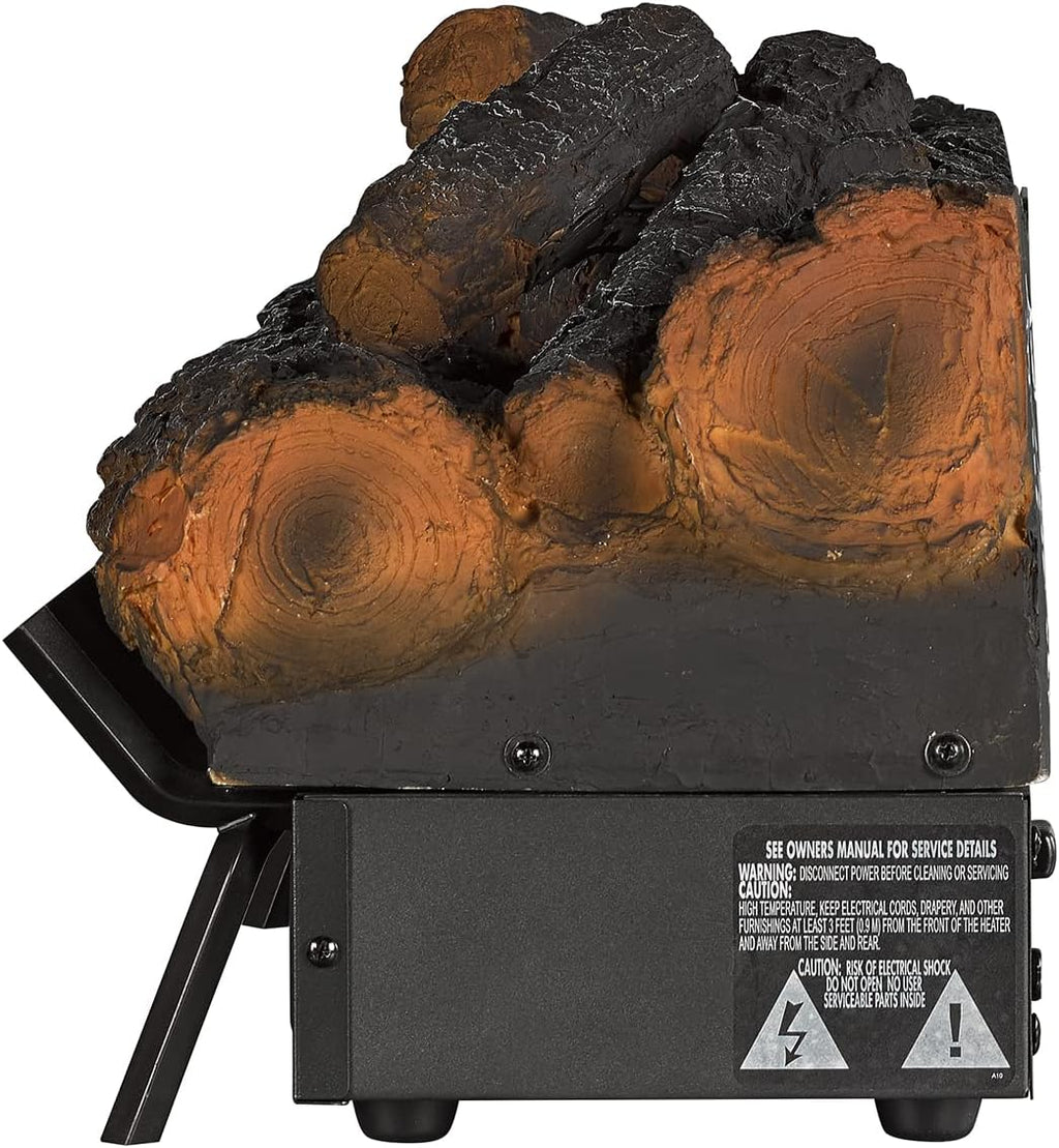 Rustic Pine Electric Log Set Heater with Remote Control X26935