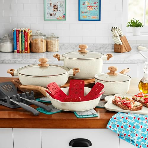 14-Piece Cast Aluminum Nonstick Cookware Set U8212