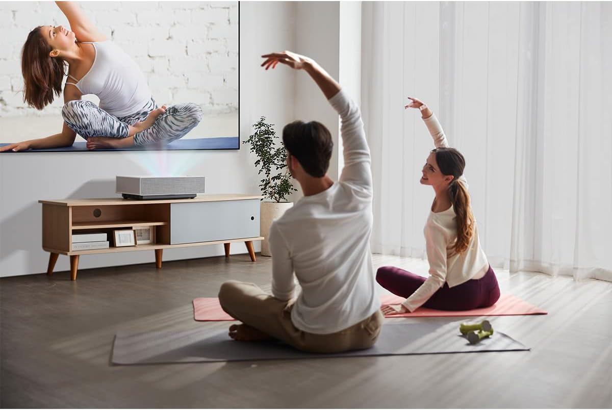 White UHD 4K DLP Ultra Short Throw Laser Projector O609
