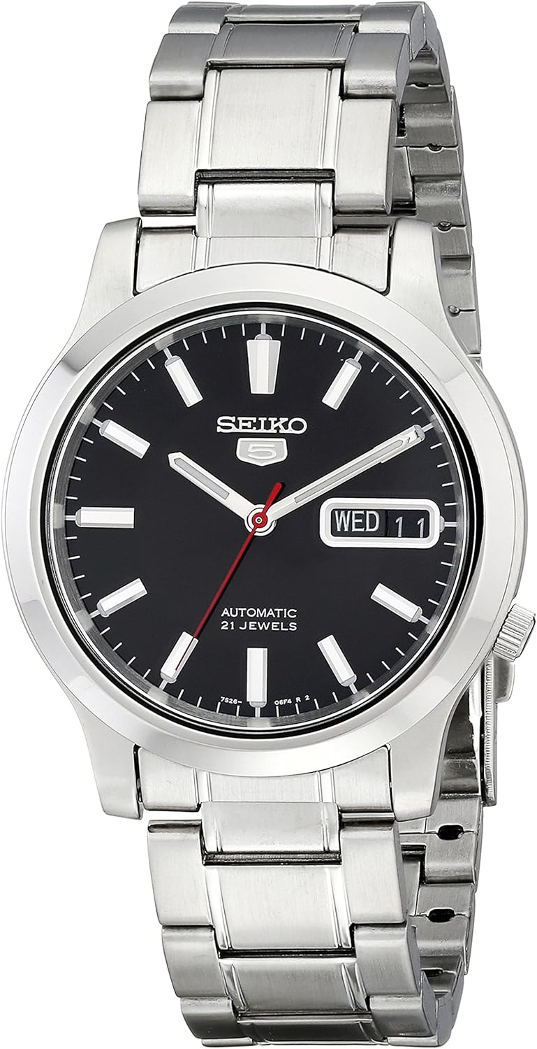 Stainless Steel Automatic Watch with Black Dial P6581
