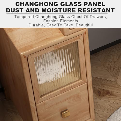 Wooden Vanity Desk with Mirror and Lights and Drawers with Cushioned Stool R27633