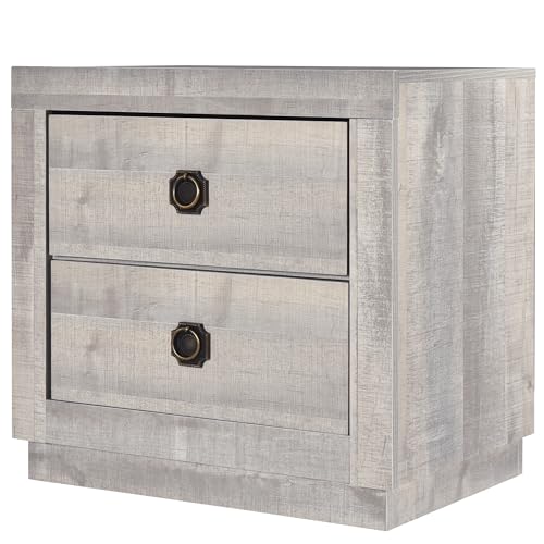 Twin Size Solid Wood Platform Bed with Trundle and Three Drawers D772