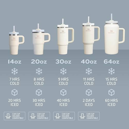 40 oz Insulated Stainless Steel Tumbler with Handle and Straw R575